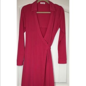 Pink Calvin Klein Wrap Dress